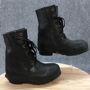 Vintage Black Hood US Military Cold Waterproof Boots. Men’s 7W
